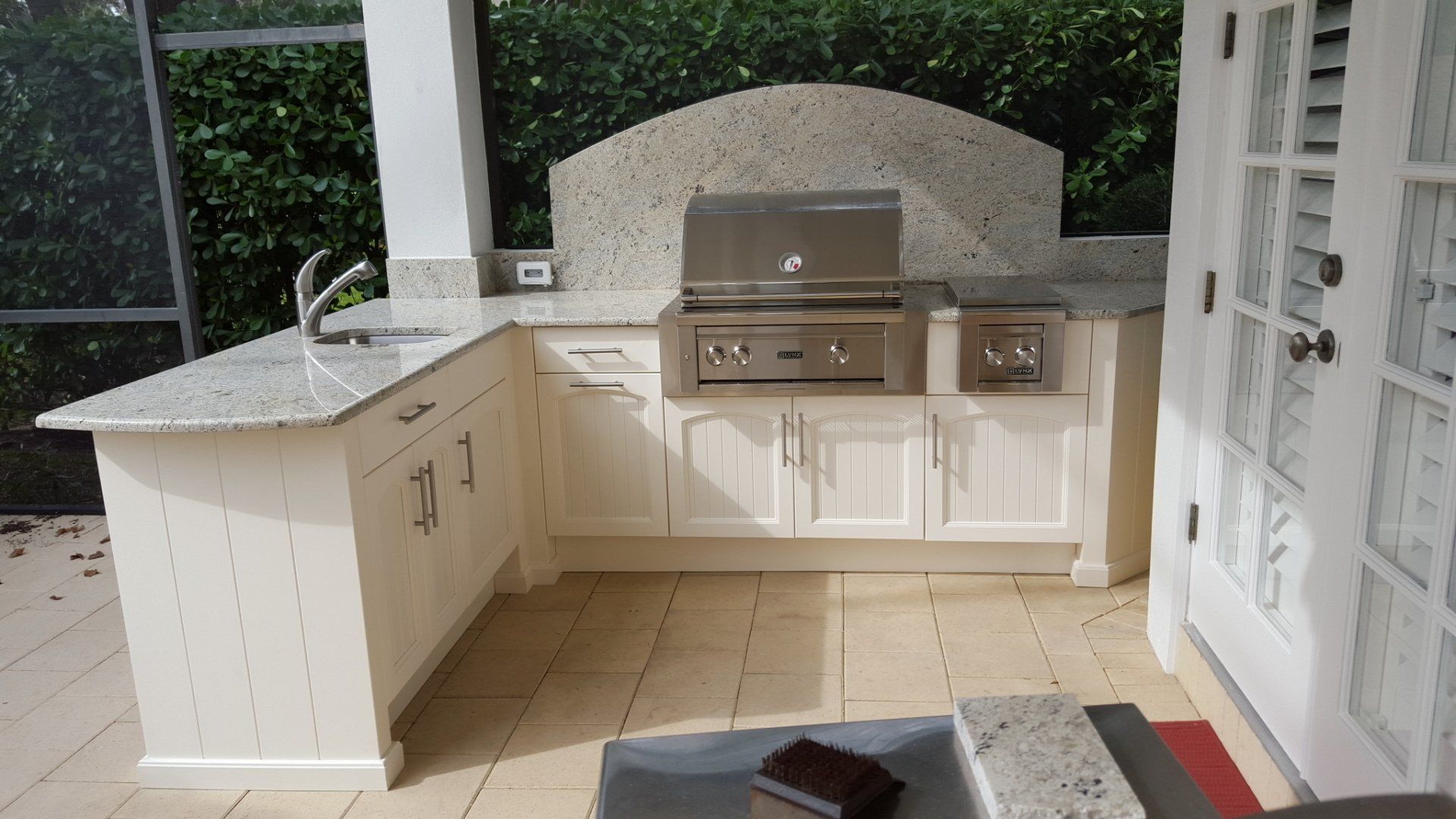 PVC cabinet finish for outdoor kitchen cabinets Naples FL