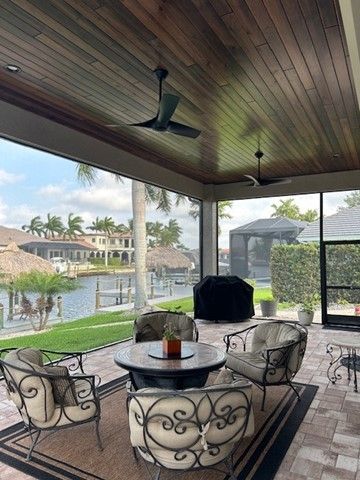 Tongue and Groove Ceiling under screen enclosure, Custom, Port Charlotte FL