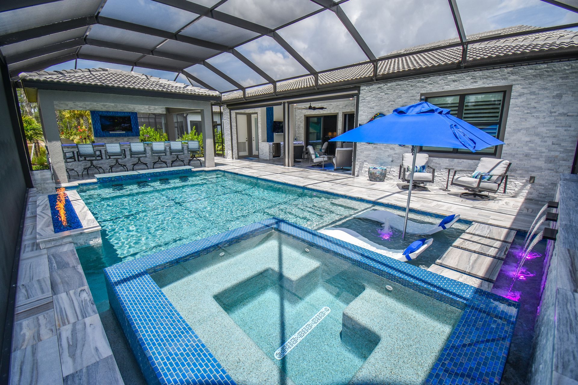 roofed pergola pavilion Wild Blue Estero FL