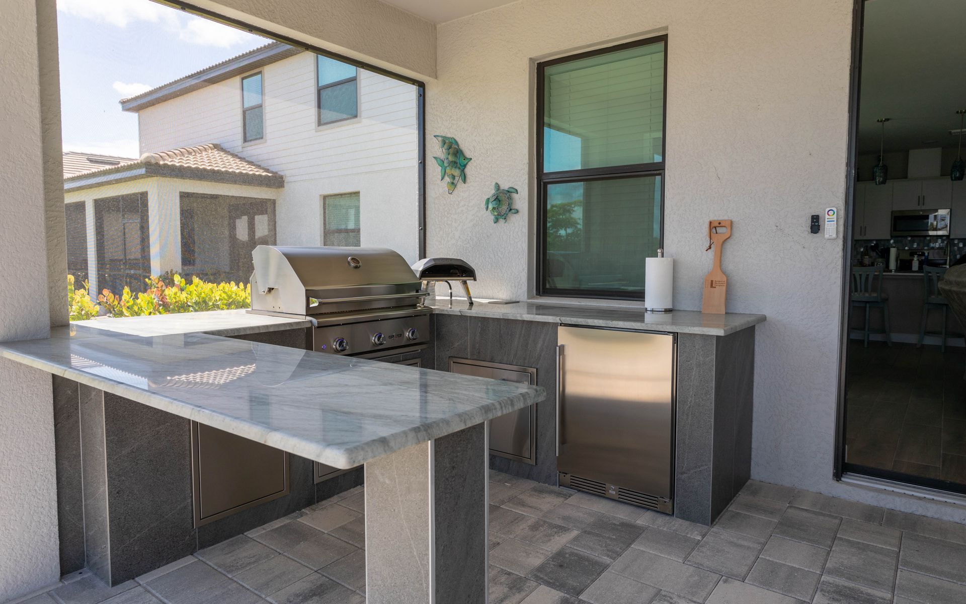 U-shape outdoor kitchen cost Estero FL
