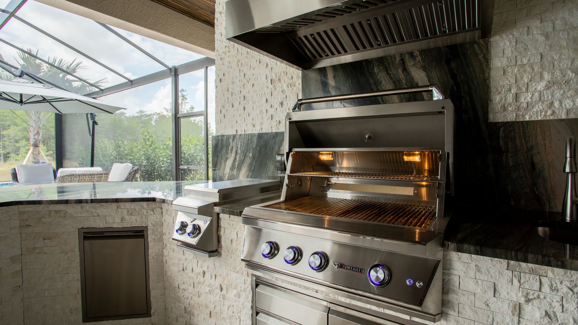 Dometic Twin Eagles with burner outdoor kitchen Estero FL