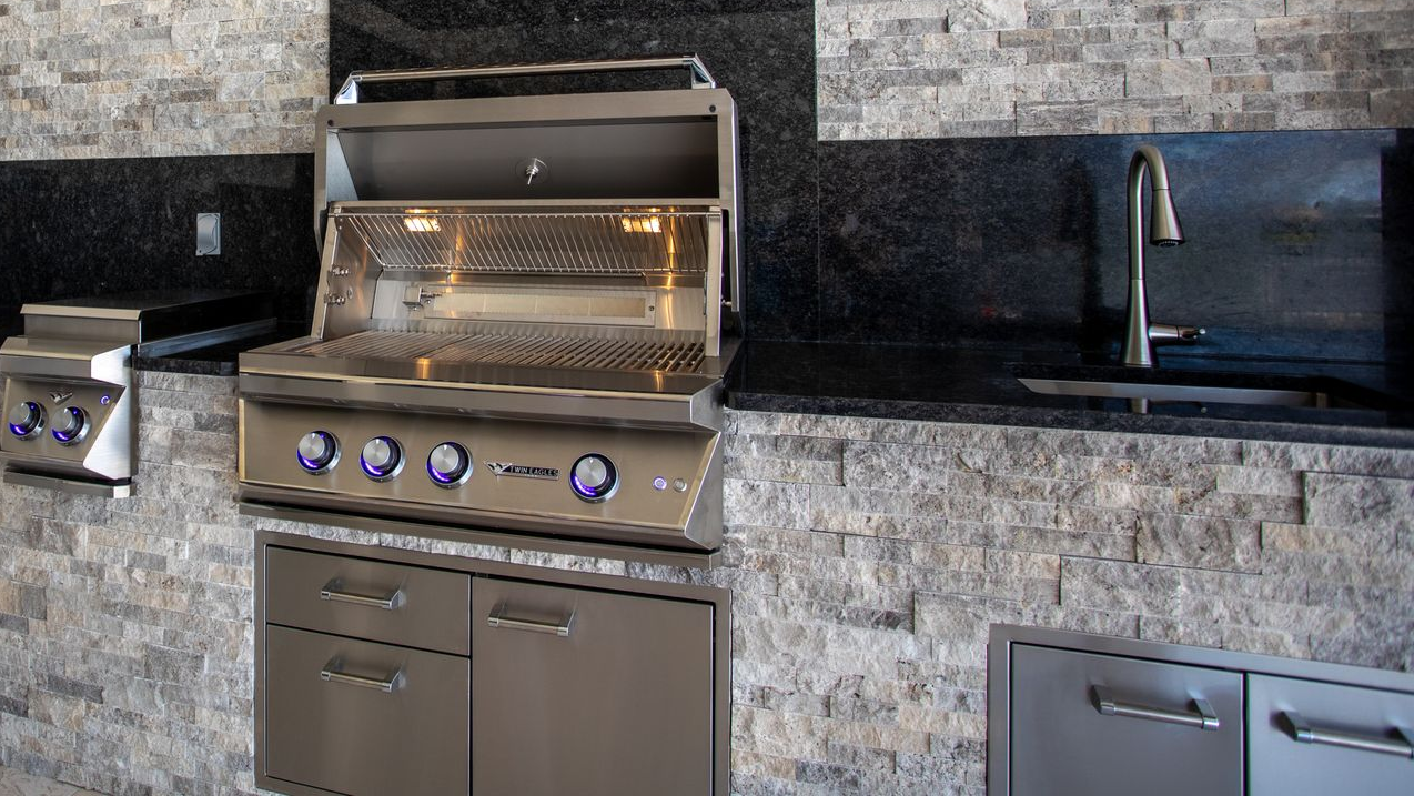 Twin Eagles grill and side burner outdoor kitchen Estero FL