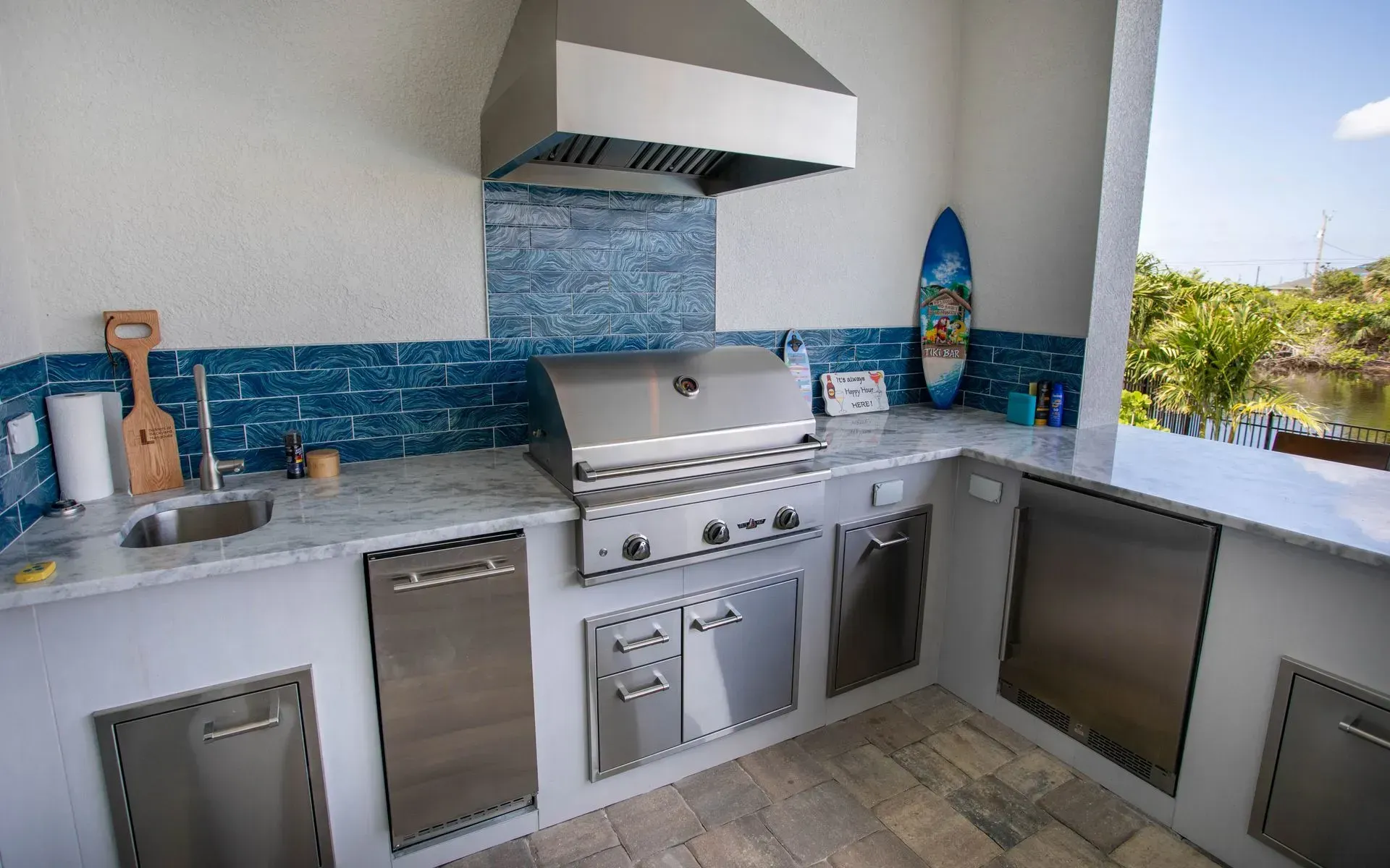 U-shape outdoor kitchen cape coral, fl