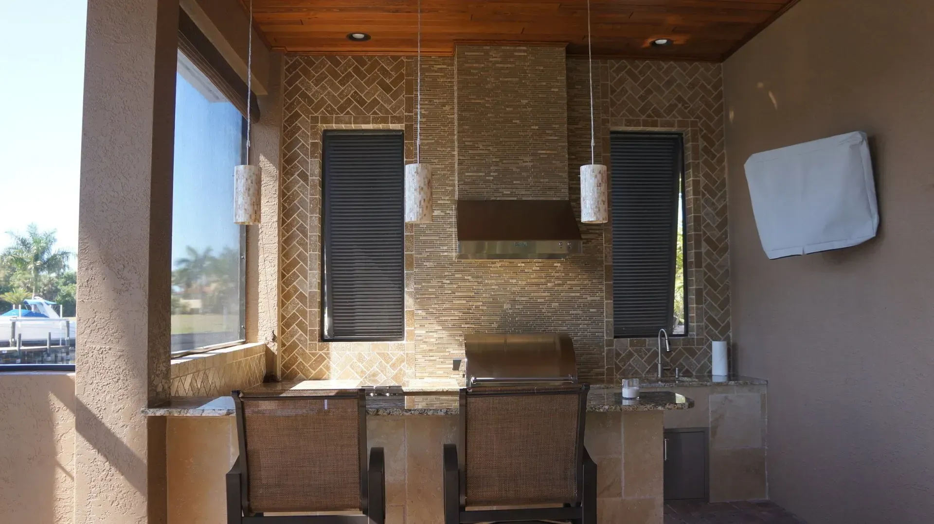 non combustible outdoor kitchen framing