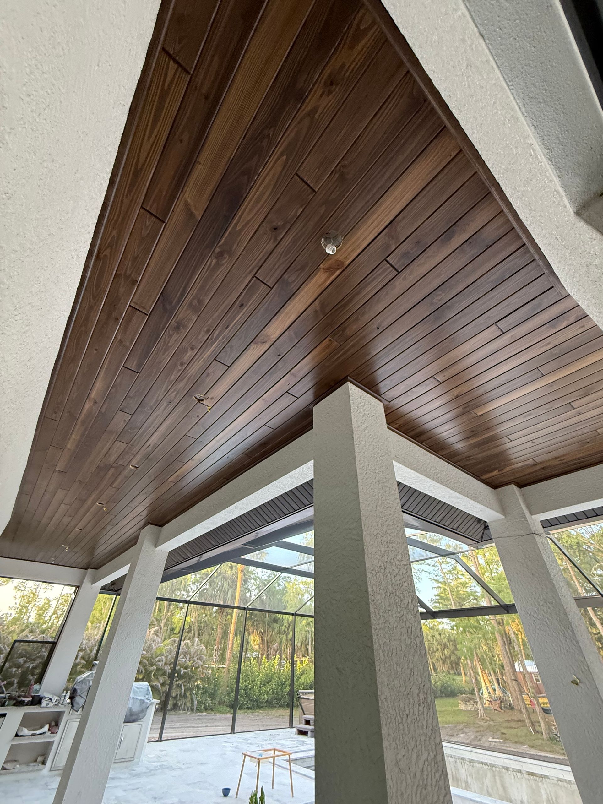 tonue-and-groove-wood-ceiling-synergy-mocha-Naples-FL