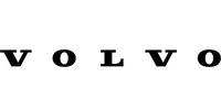 Black Volvo wordmark on a white background