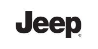 Jeep logo in black on a white background