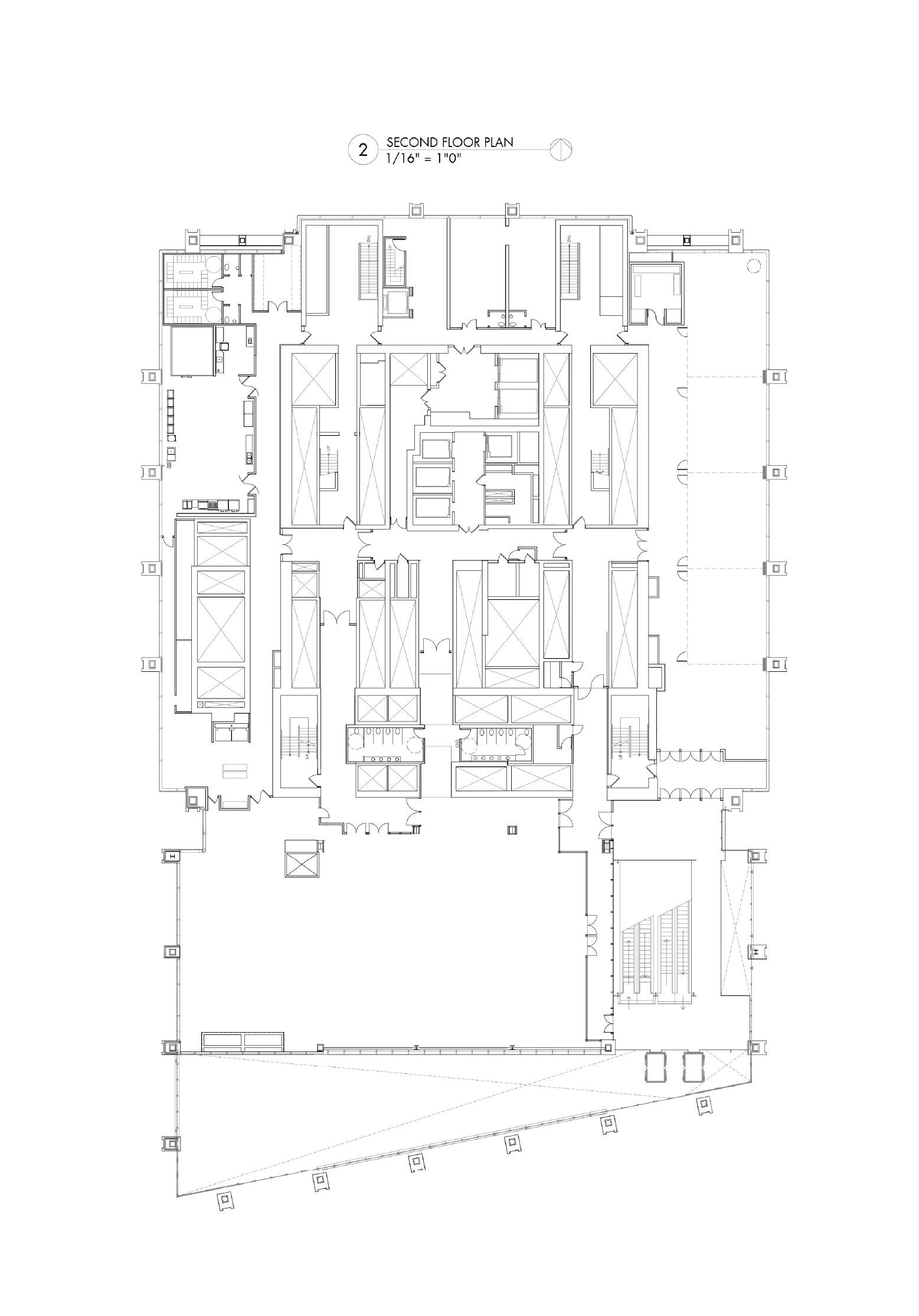 Black-and-white architectural floor plan with room layouts, dimensions, and labels