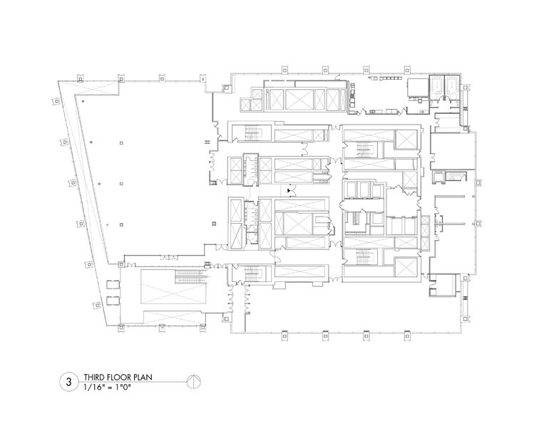 Black-and-white architectural floor plan with room layouts, dimensions, and labels
