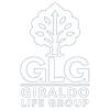 Light blue logo for Giraldo Life Group, featuring an outlined tree above the acronym GLG and company name.