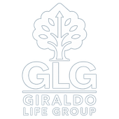 Light blue logo for Giraldo Life Group, featuring an outlined tree above the acronym GLG and company name.