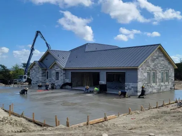 Concrete driveways sits to cure in new braunfels