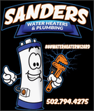 A logo for sanders water heaters and plumbing