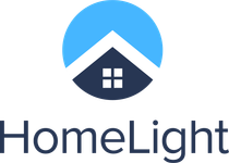 A logo for a company called homelight with a house on it.