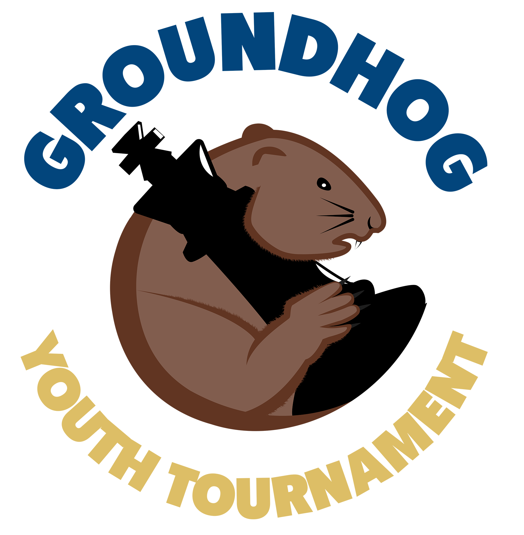 A logo for the groundhog youth tournament