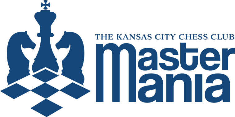 The logo for the kansas city chess club master mania