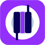 A purple icon with two bottles of wine in a circle.