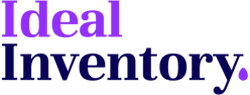 The logo for ideal inventory is purple and black on a white background.