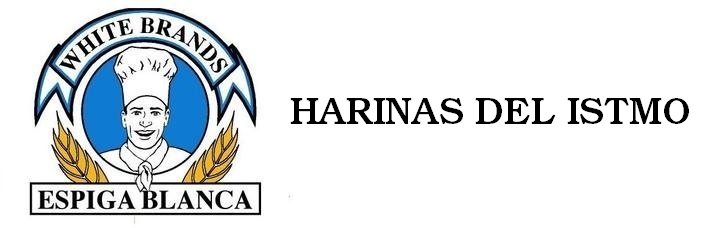 Logo for Harinas Del Istmo, featuring a chef with the words "Espiga Blanca."