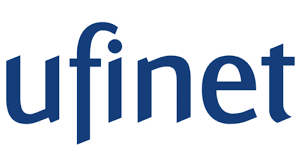 Logotipo azul "ufinet".