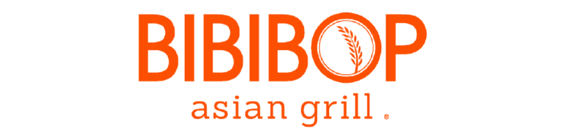 Orange BIBIBOP Asian Grill logo on a white background