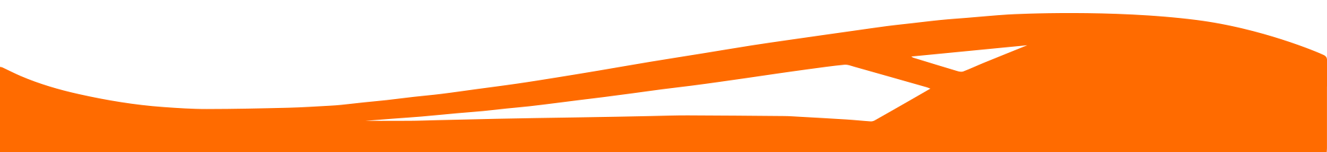 Orange wavy banner graphic on a white background