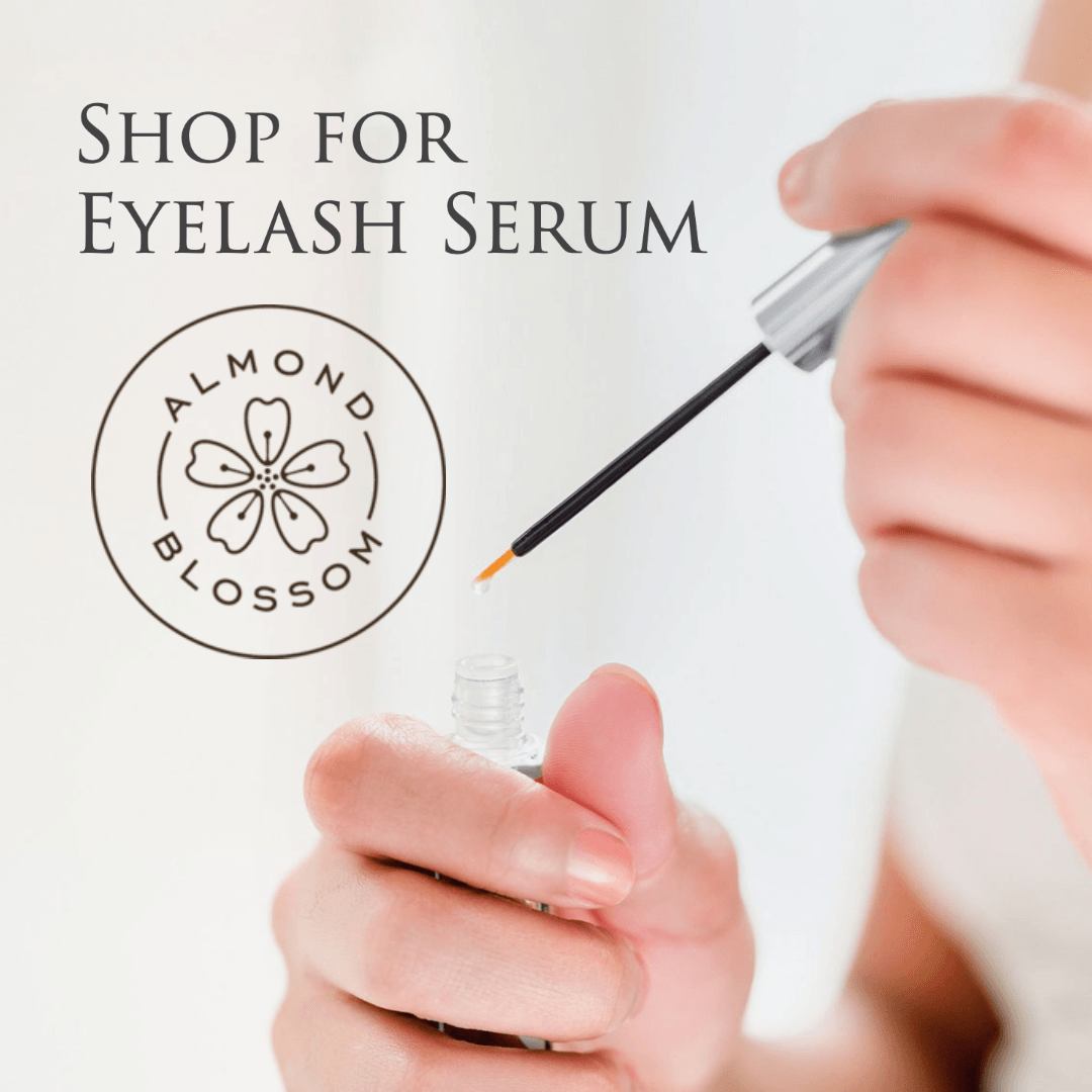 product image for Almond Blossom eyelash serum with the text Shop Now