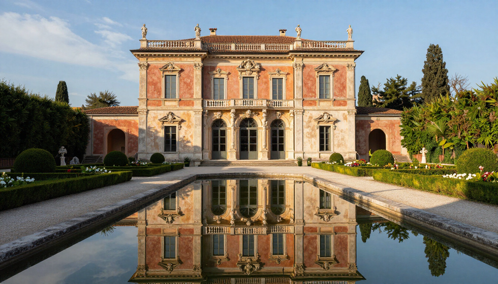 Villa Pisani a Stra con giardino formale