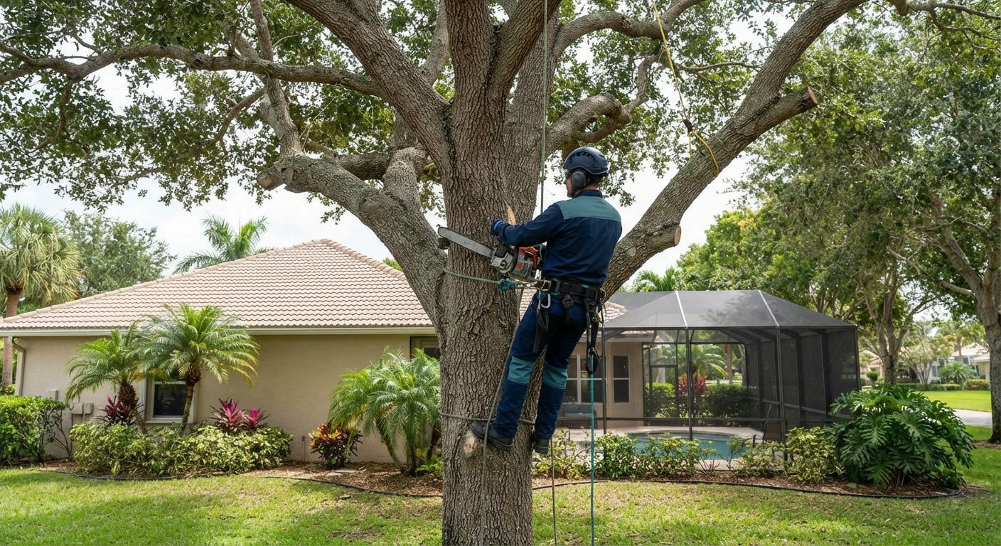 Large tree removal project in Wellington Florida