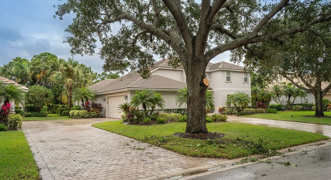 Completed emergency tree cleanup at a Wellington Florida home
