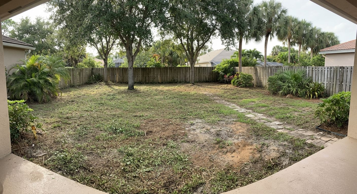 Finished residential land clearing project in Wellington Florida