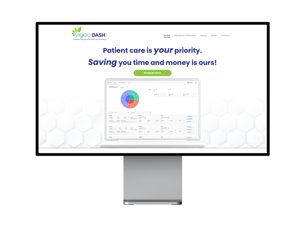 A computer monitor displaying a website for patient care is your priority.