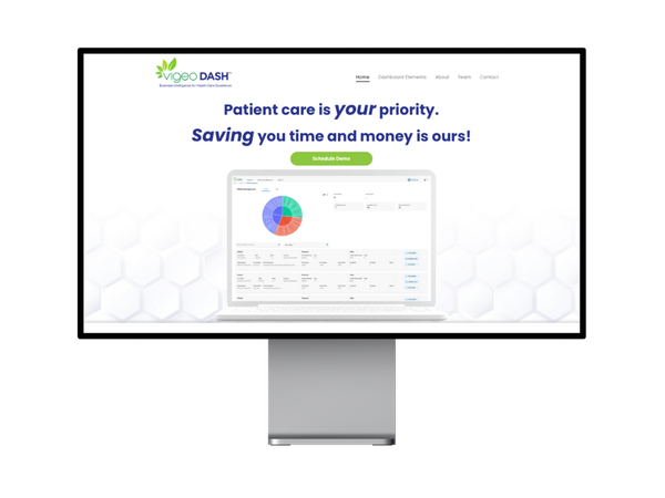 A computer monitor displaying a website for patient care is your priority.