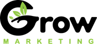 A logo for a company called grow marketing