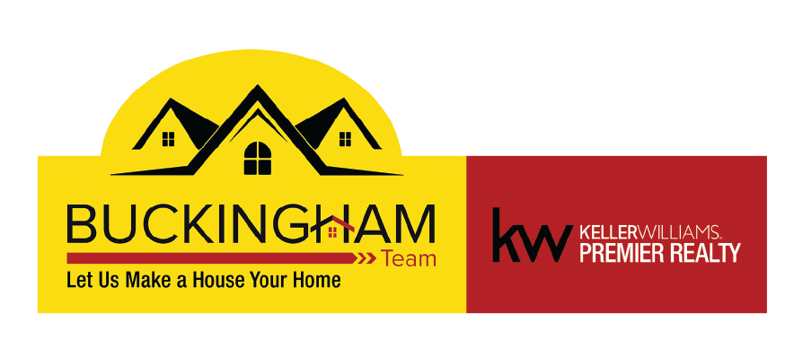 A logo for a real estate company called buckingham kw
