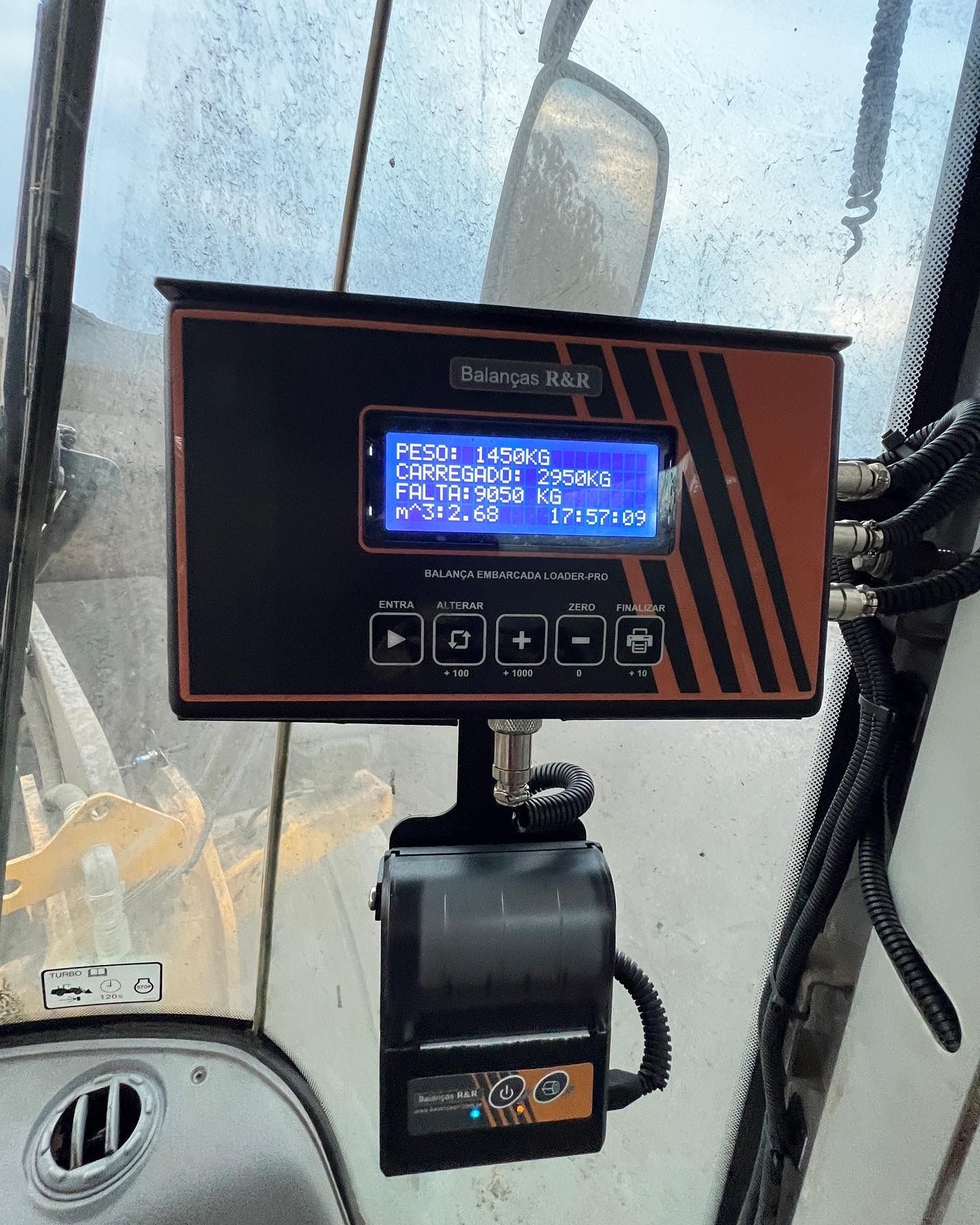 balança para maquina pá carregadeira, balança para pá carregadeira, sistema de pesagem para pá carregadeira