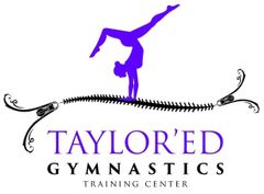 Purple silhouette of a gymnast in a handstand above the words 