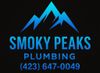 Logo for Smoky Peaks Plumbing with a blue mountain graphic above the company name and phone number (423) 647-0049.