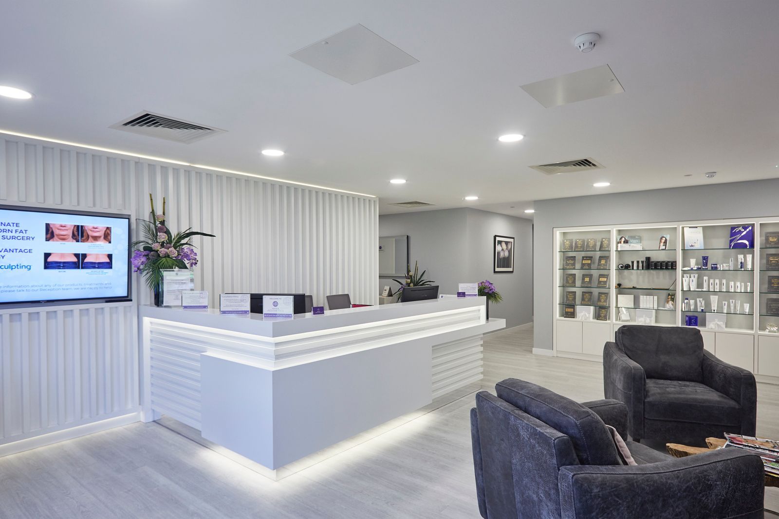 Beautician waiting area at Tanshire Business Park Elstead