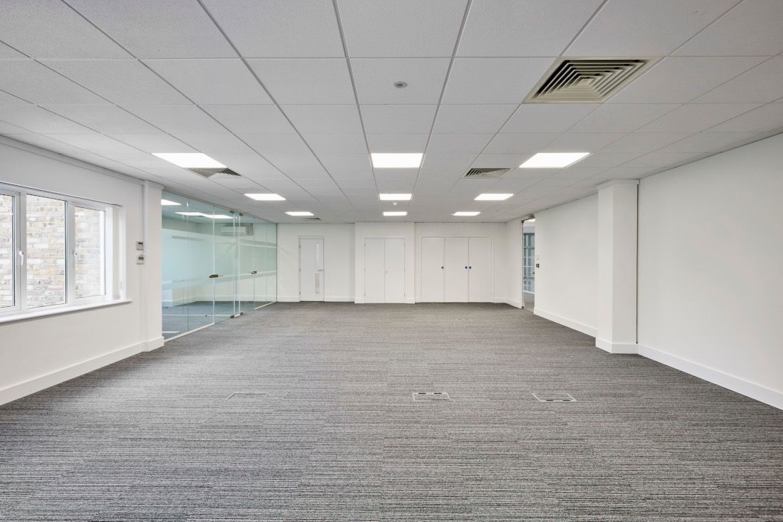 Empty office space with meeting room in Oak House at Tanshire Business Park