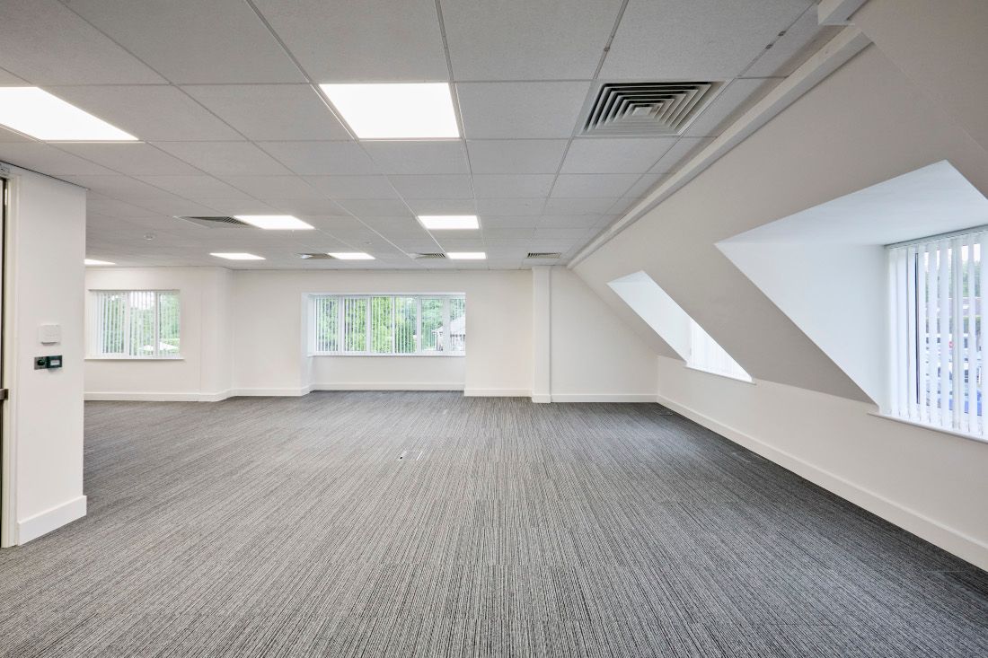 Large office with natural lighting in Oak House at Tanshire Business Park