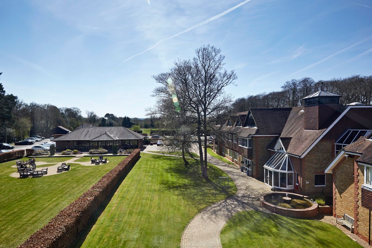 Birdseye view of outdoor space at Tanshire Business Park Elstead