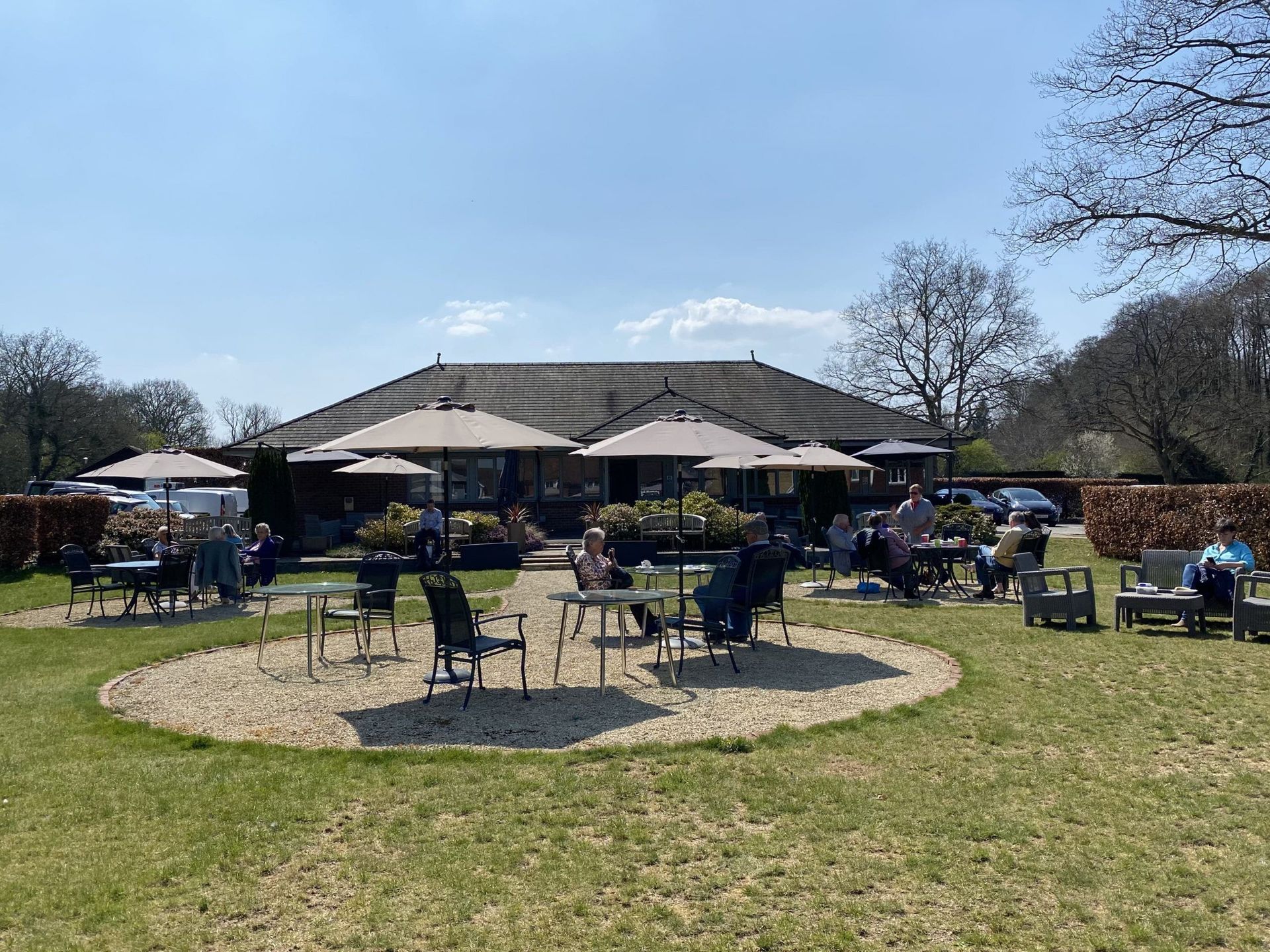 Offices with cafe outdoor seating