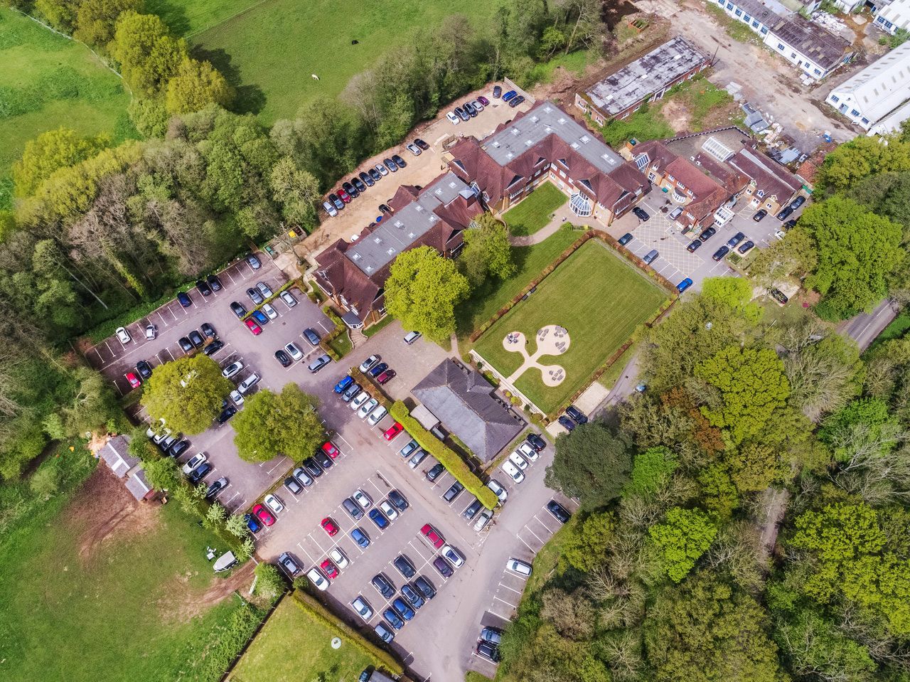 Birdseye view of Tanshire Business Park Elstead