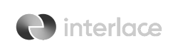 A black and white image of the interlace logo.