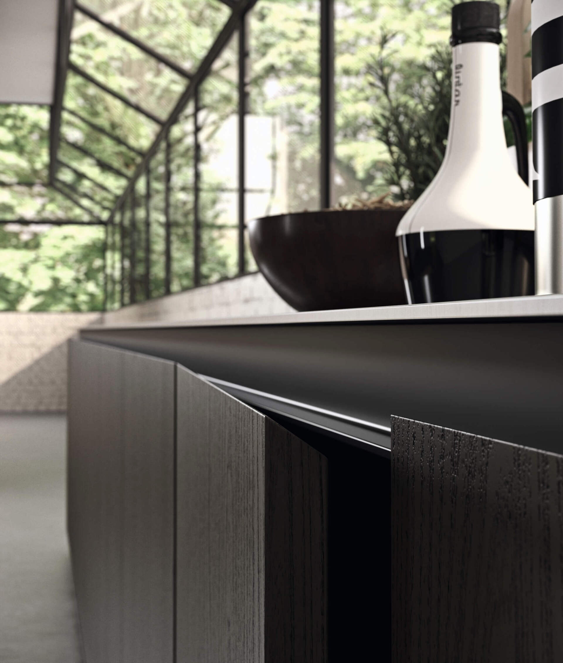mobili cucina in legno scuro