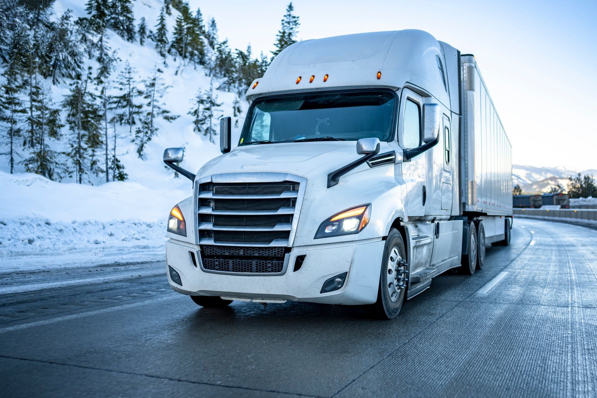 White Trailer Truck
