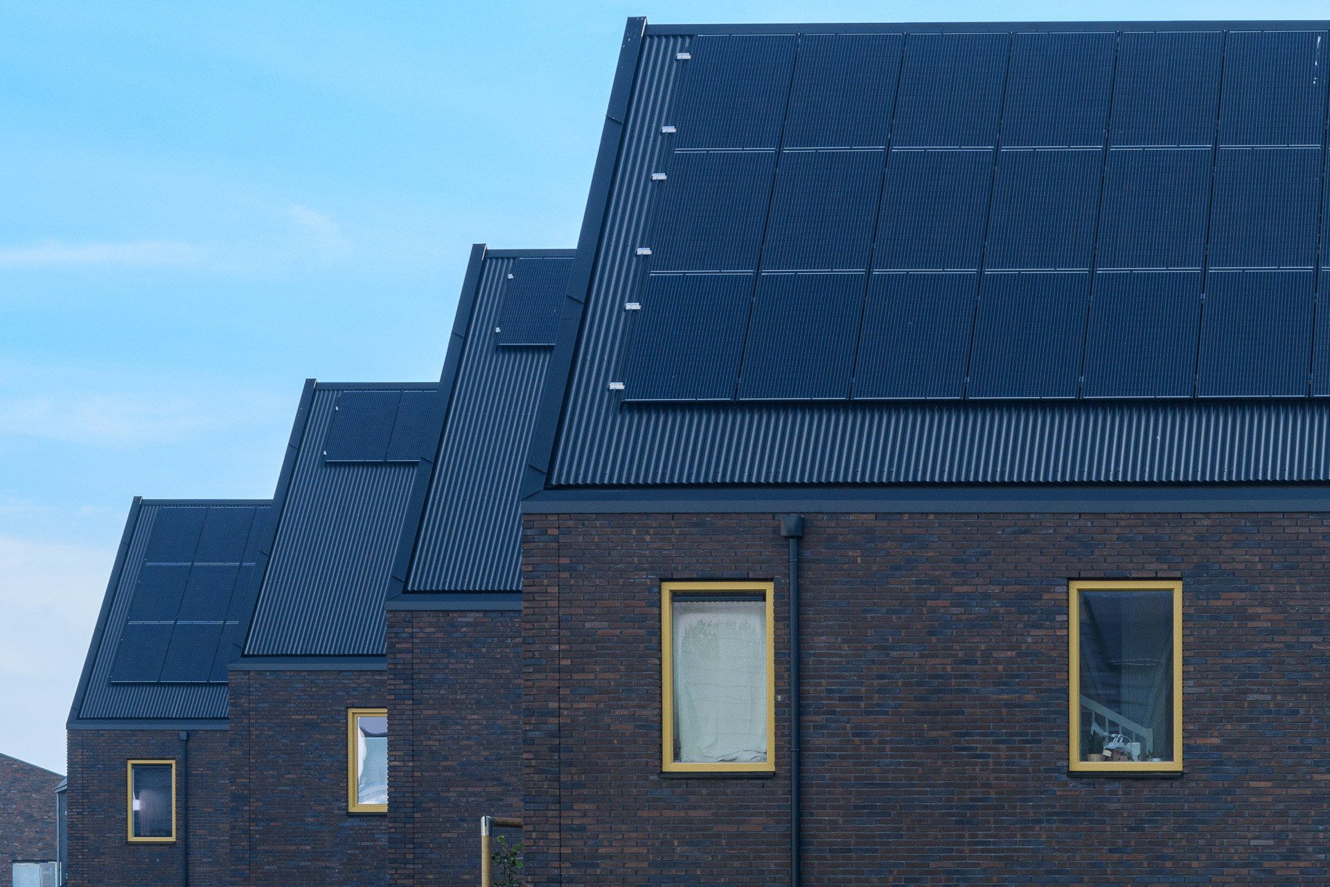 Portfolio Walter Frisart FOTOwerk Architectuurfotograaf: Architectuurdetail daken project Goudplevier Meerstad Groningen voor Daad architecten en Aberson