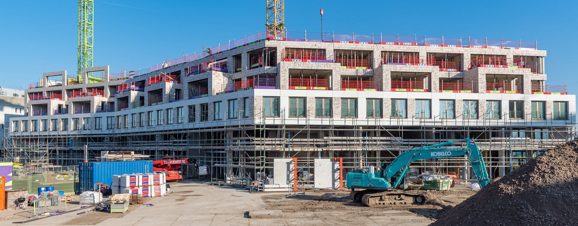 Portfolio Walter Frisart FOTOwerk Bouwfotograaf, Bouwplaatsfotograaf en projectfotograaf: Ruwbouw project De Bocht aan de Crucuiusweg Amsterdam voor Hibex