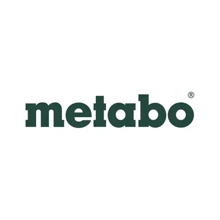 Logo Metabo en vert foncé, centré sur fond blanc.